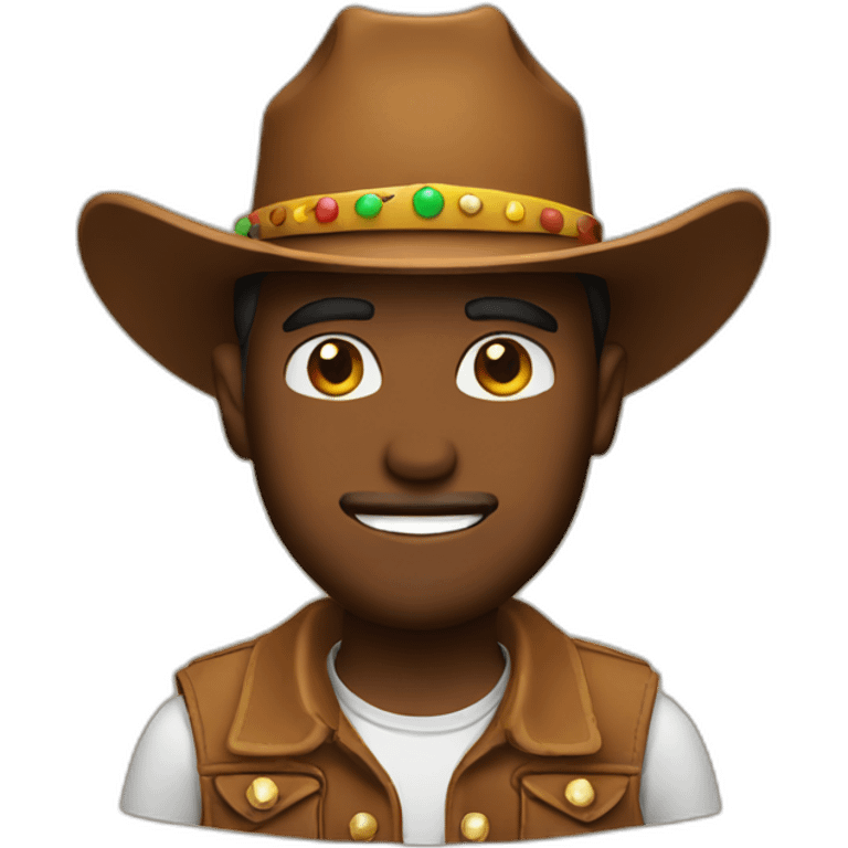 cowboy with a birthday hat on emoji