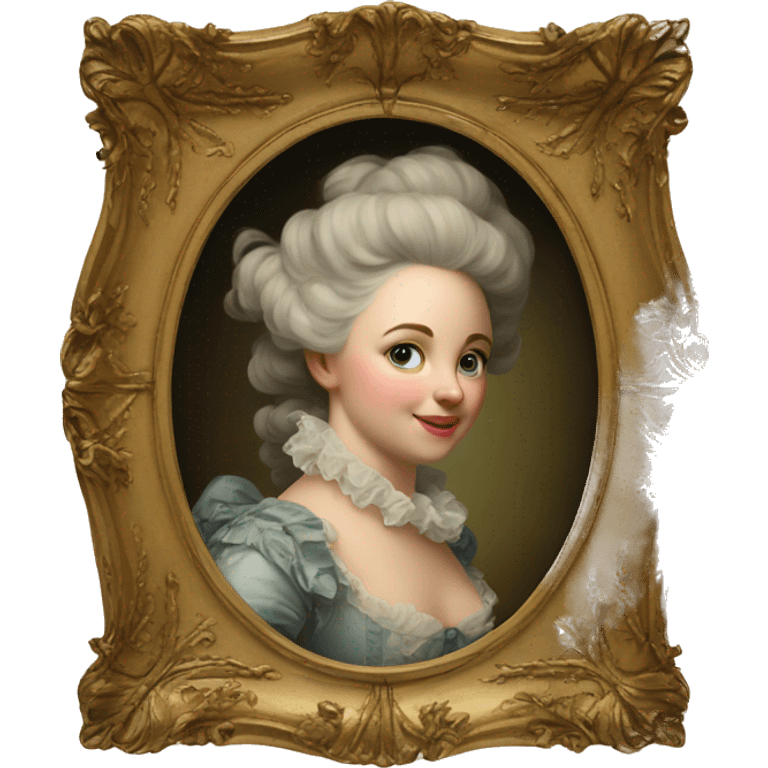 rococo painting in frame emoji