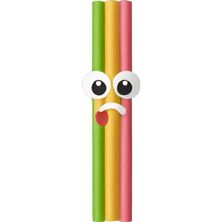 Colored Paper straw emoji