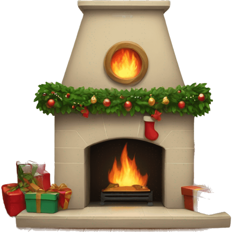 Christmas fire place  emoji