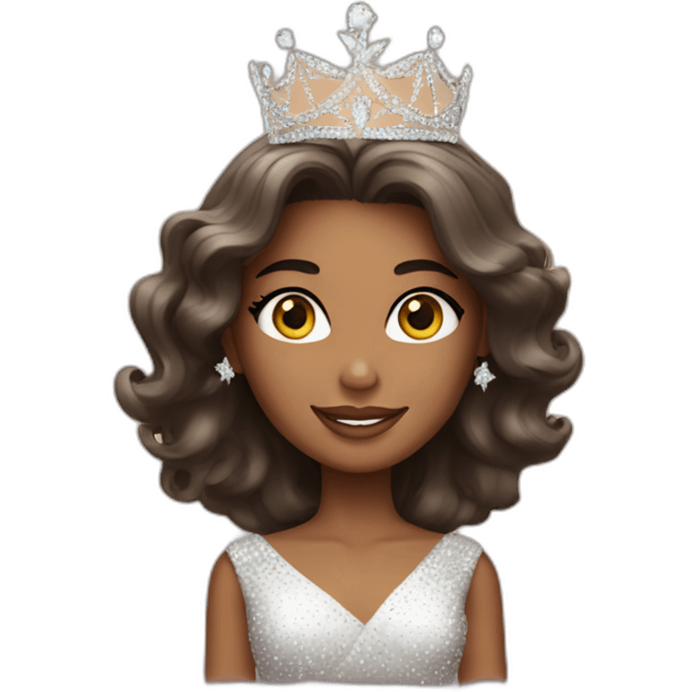 A girl with Miss Universe emoji