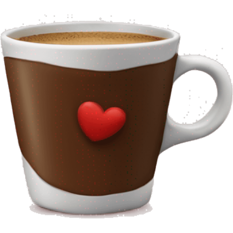 cup of coffee with red hearts rising above it emoji