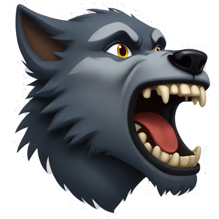 Werewolf howling emoji