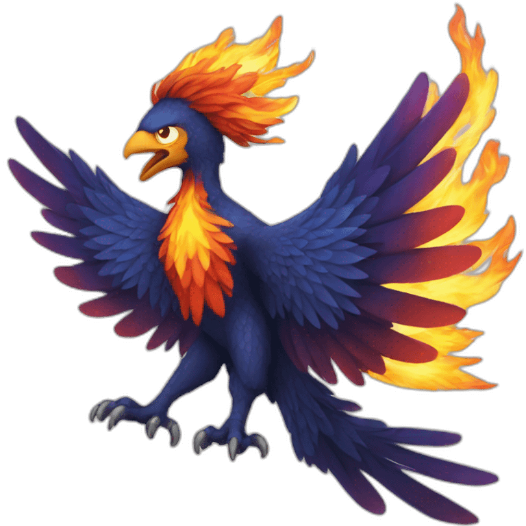 A phoenix that is flaming emoji