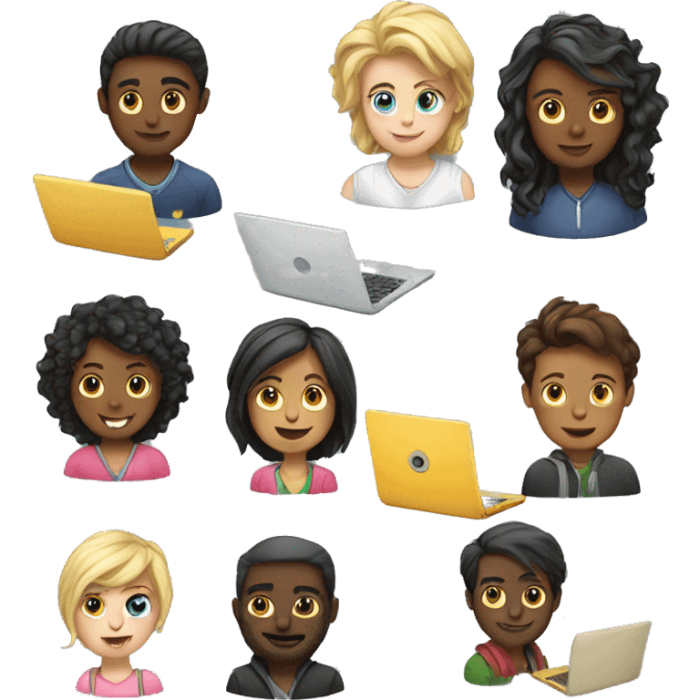 laptop students emoji