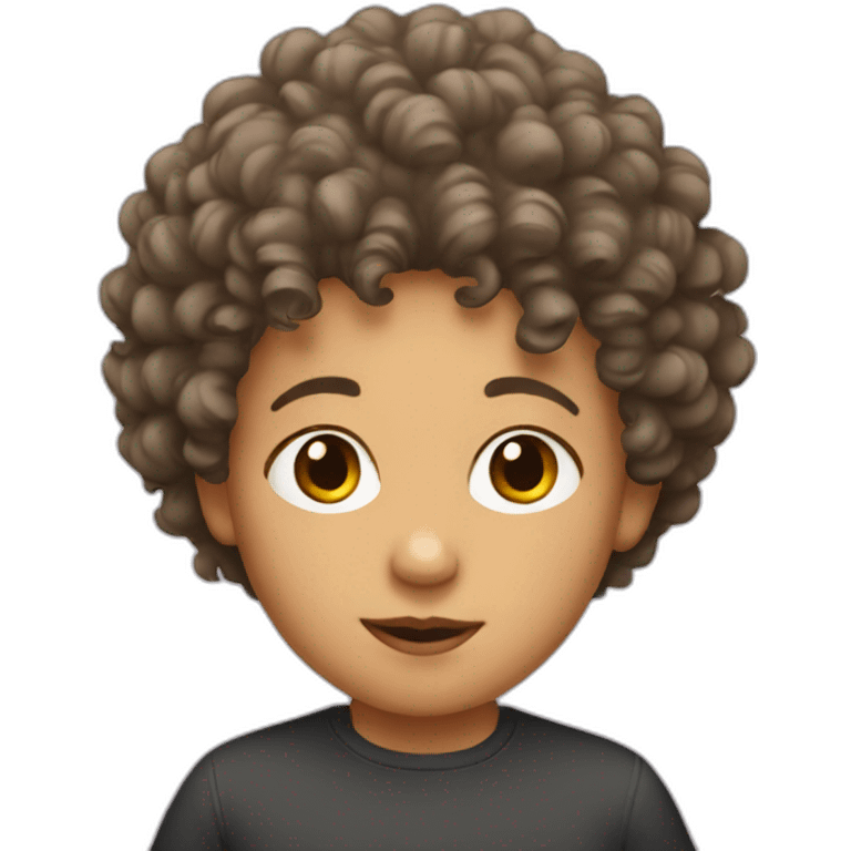 kid with perm emoji