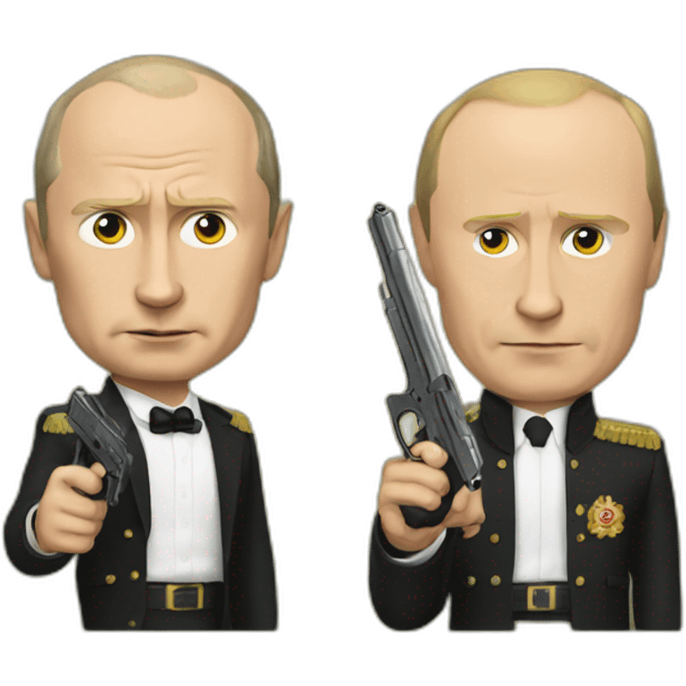 Putin and a gun emoji