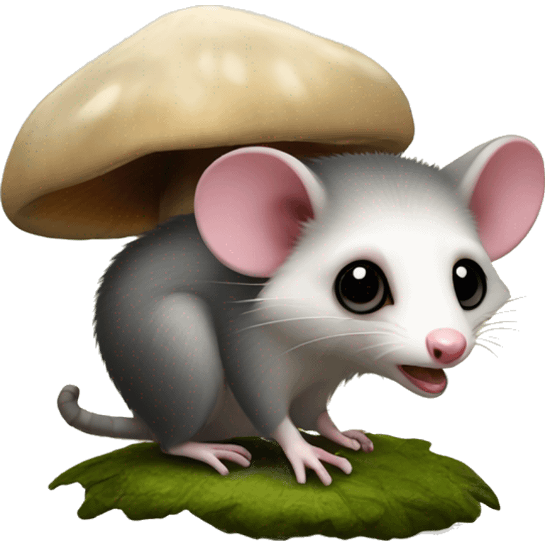 Opossum under the mushroom  emoji