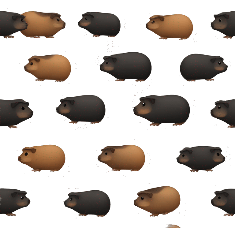 black and brown guinea pig emoji