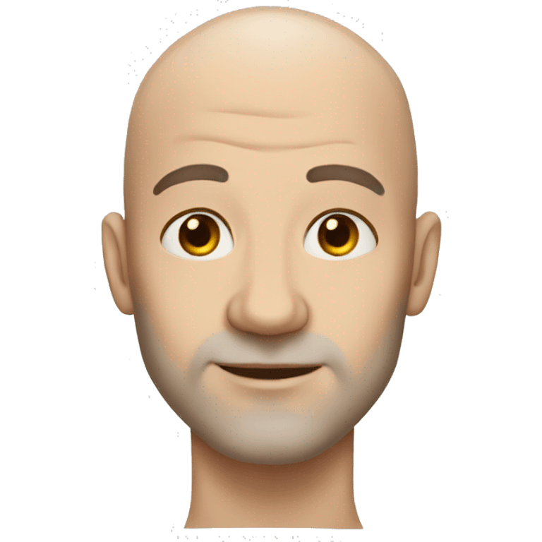 White bald man without a beard wearing tattoos  emoji