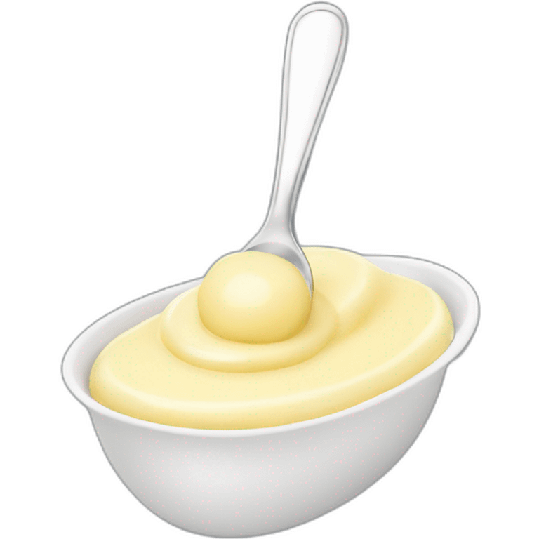 a spoon with mayonnaise emoji