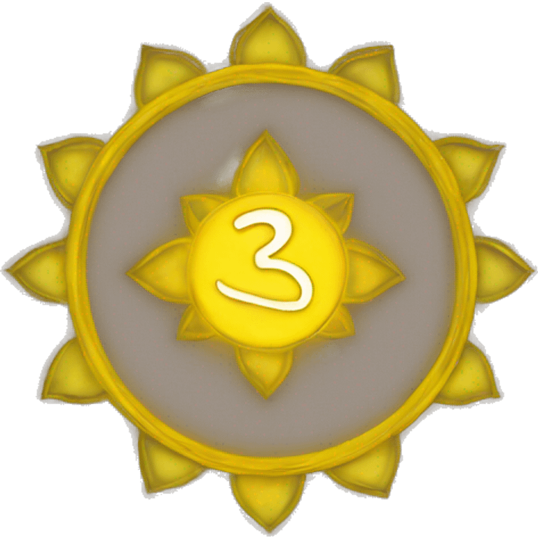 Yellow 3 chakra symbol  emoji