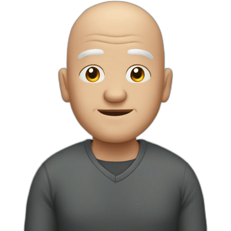 older man, bald, show  broken arm emoji