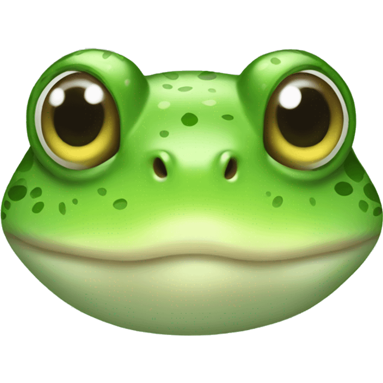 realistic kawaii frog emoji