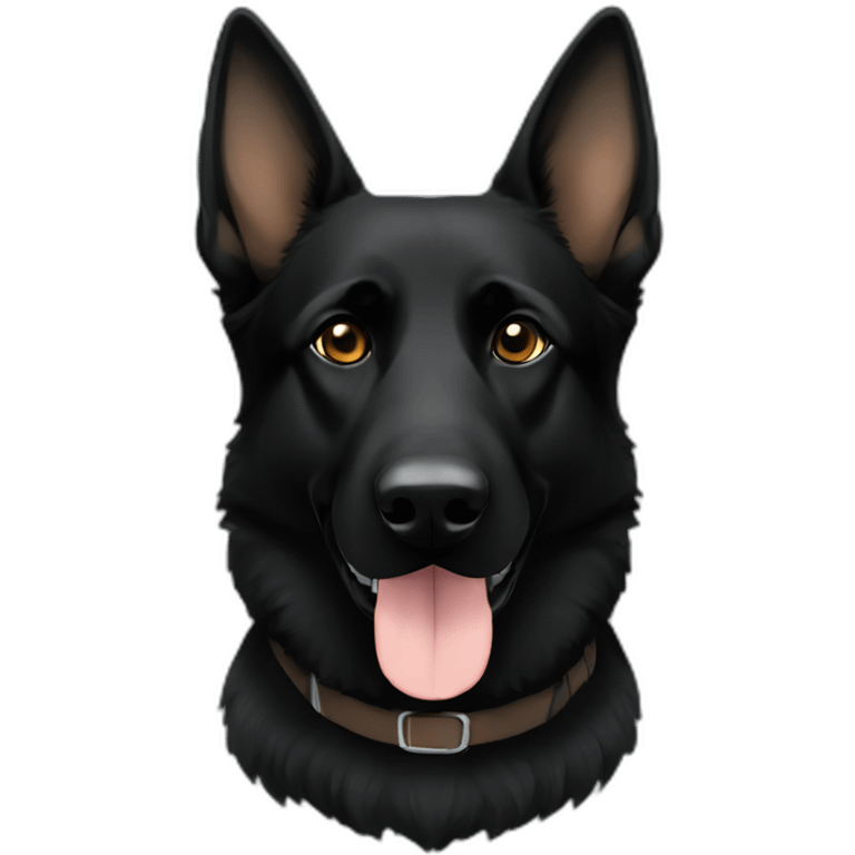 Black german shepherd PowerPoint presentation emoji