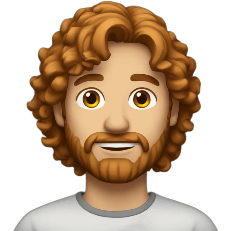 italian man with ginger/brown scruff and brown hair, short. italian emoji