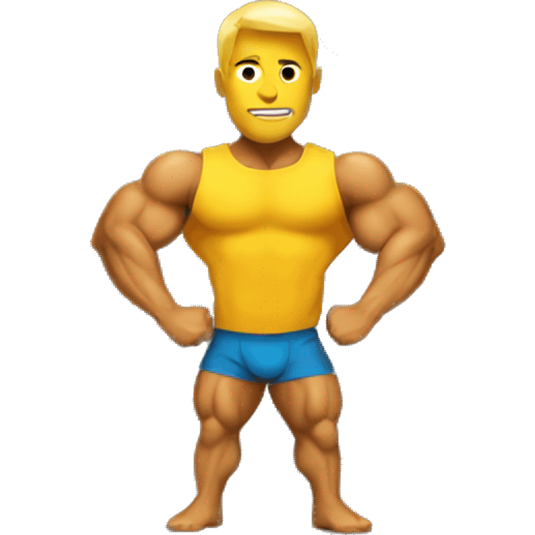 bodybuilder yellow original emoji emoji