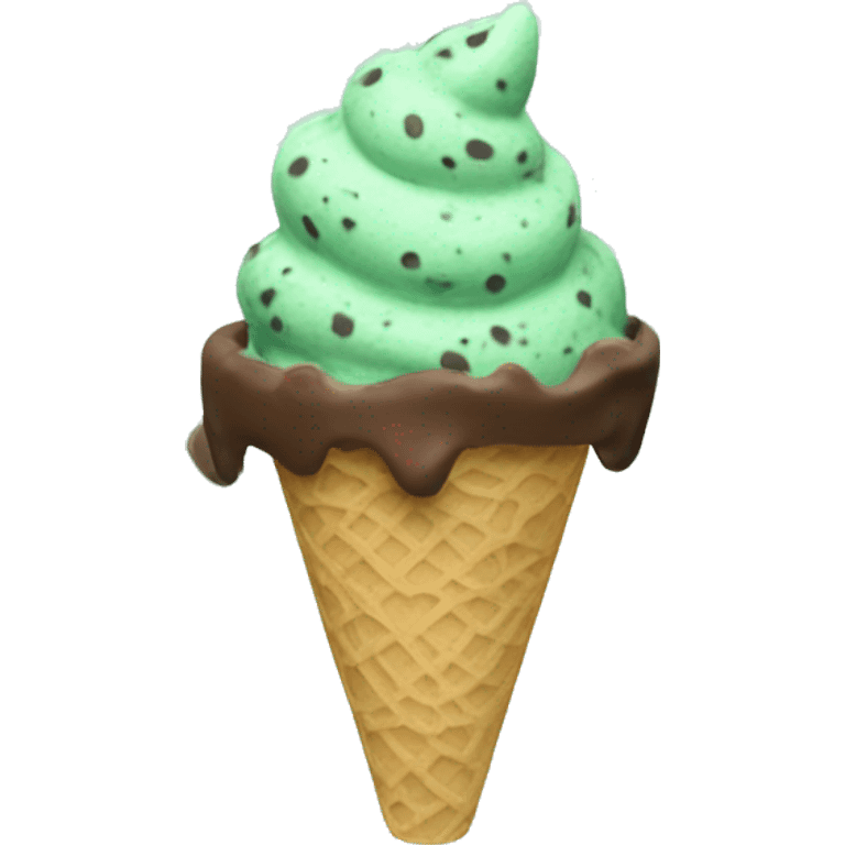 mint chocolate chip ice cream emoji