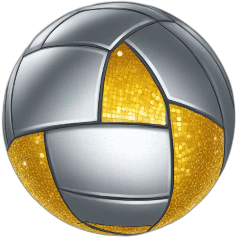 Volleyball-Dressing-up-as-a-discoball emoji