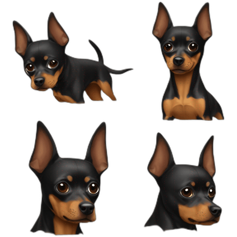 caramel-color-pinscher-dog-using-batman-mask emoji