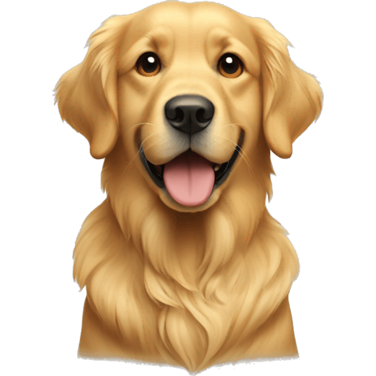 golden retriever with a bo emoji