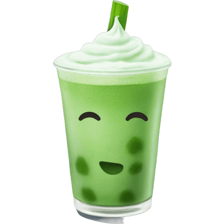 Iced matcha without whipping cream emoji