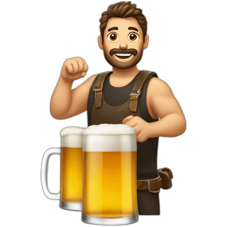 La roca tomando cerveza  emoji