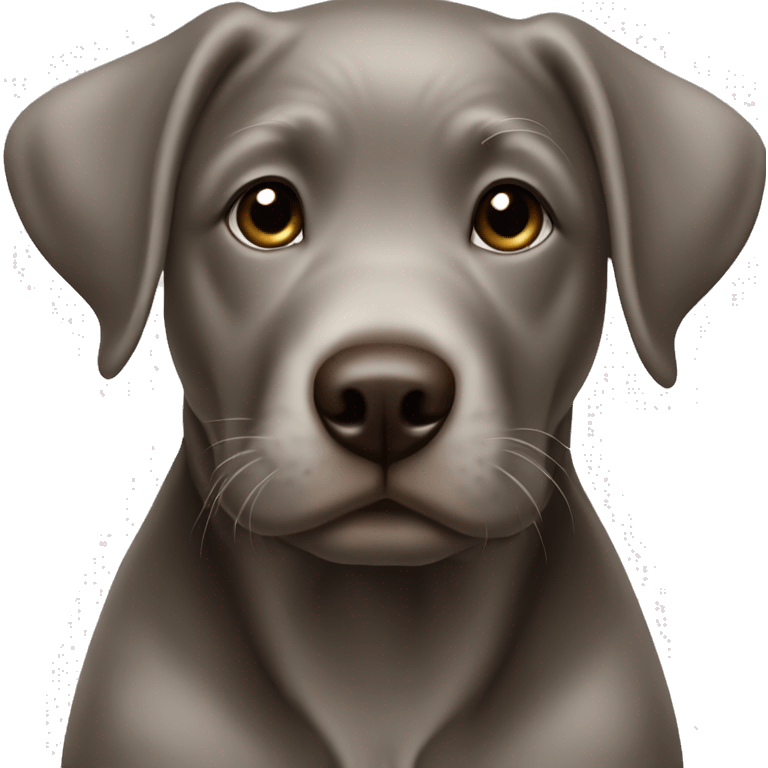 silver chocolate lab puppy emoji