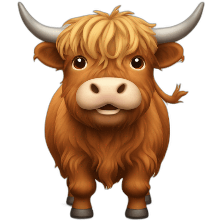 Fatty scottish highland cow emoji