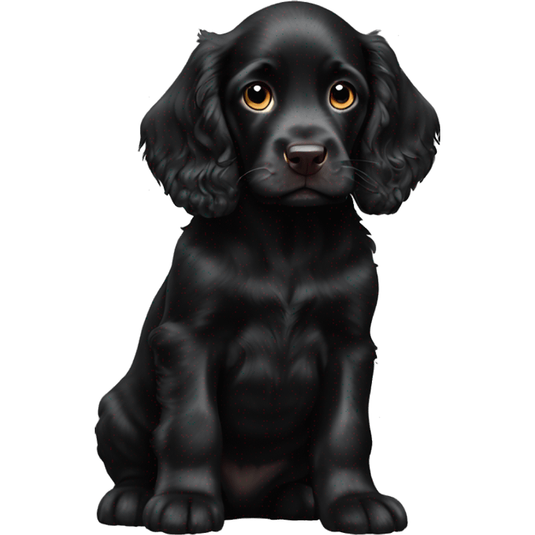 Black Field Spaniel Puppy emoji