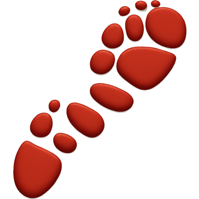 Red footprint  emoji