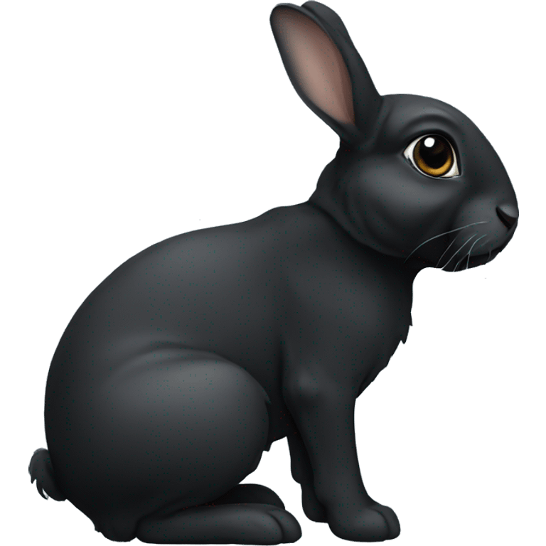 Black lop bunny  emoji