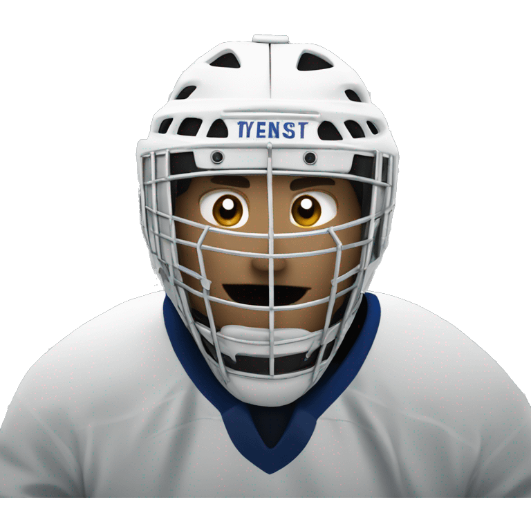 hockey player in caged mask emoji