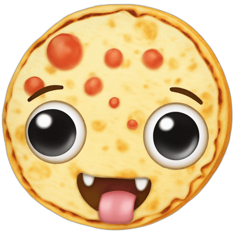 quesadilla cute big eyes and tongue sticking cheeky smug  emoji