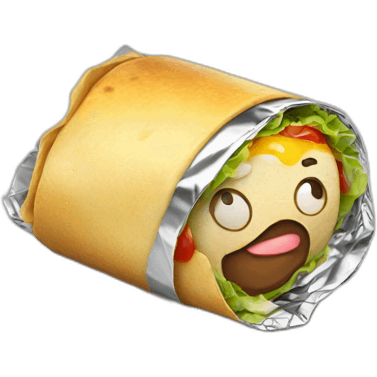 foil wrapped burrito emoji