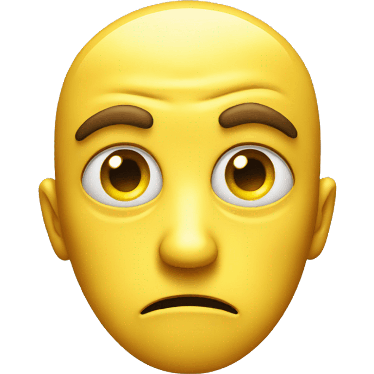 yellow emoji doing a death stare with exaggerating eyes emoji