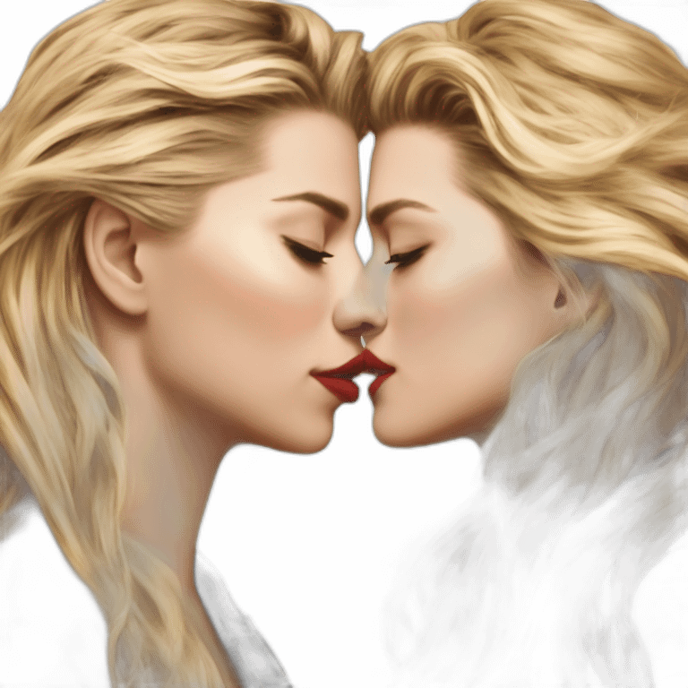 katheryn winnick amber heard kissing each other long haired version emoji