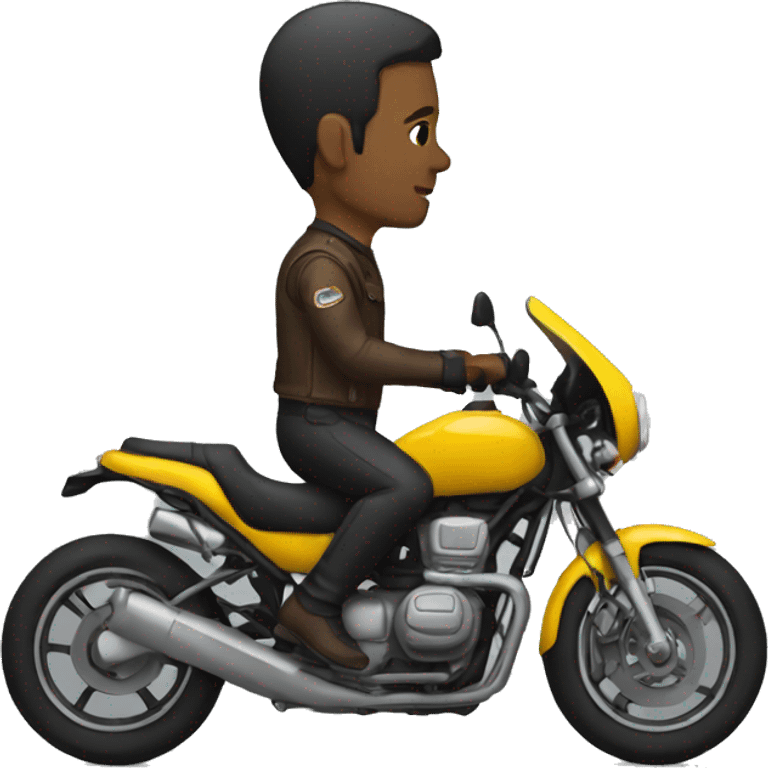 Motorcyclist from the side emoji