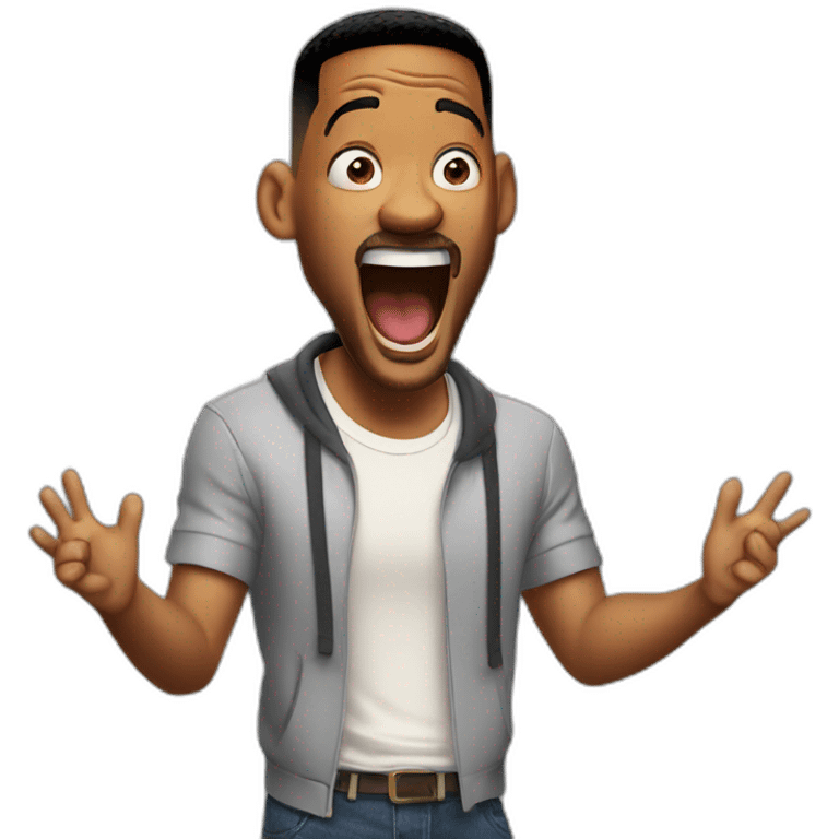 Happy shocked will smith emoji