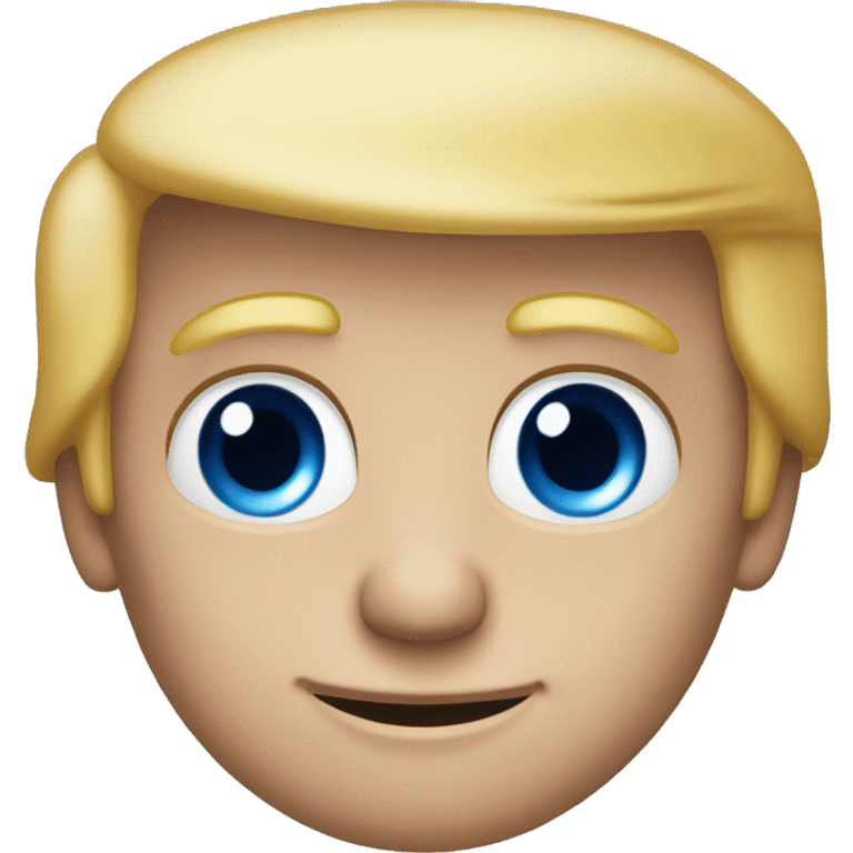 Donald trump  blue eyes smiling emoji