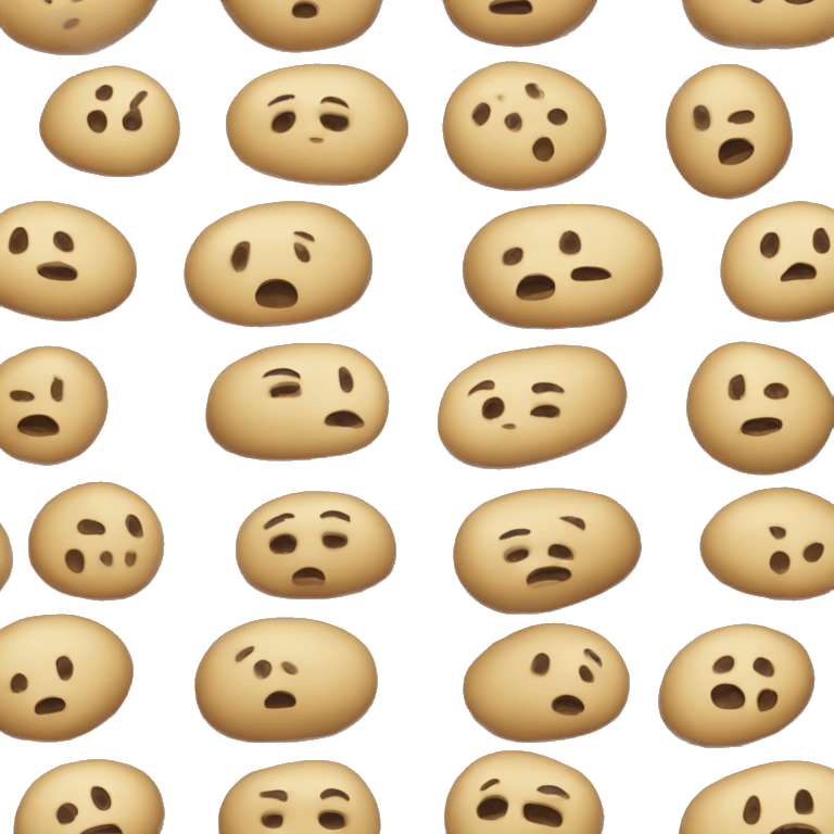 No face potato emoji