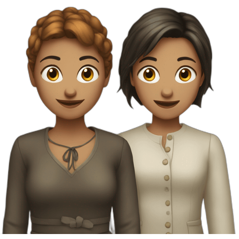 Elisa et Louise emoji