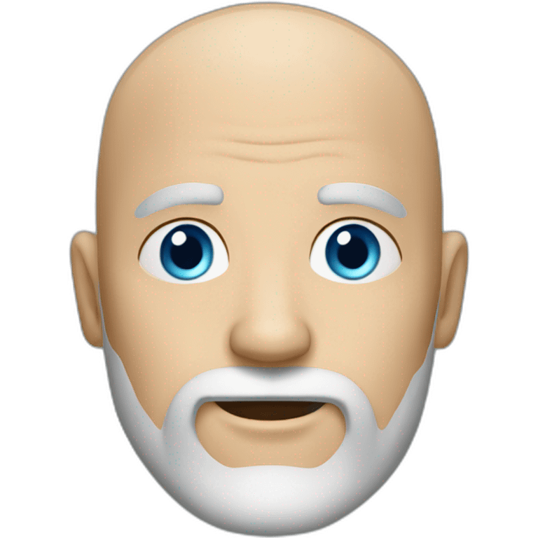 Bald slightly older guy with blue eyes and dark grey beard emoji