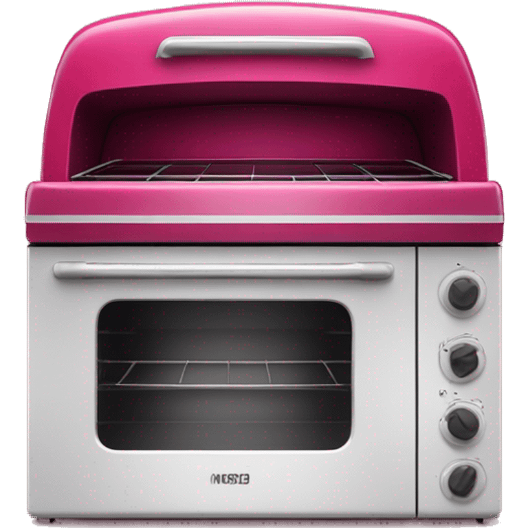 Realistic raspberry color oven isolated. emoji