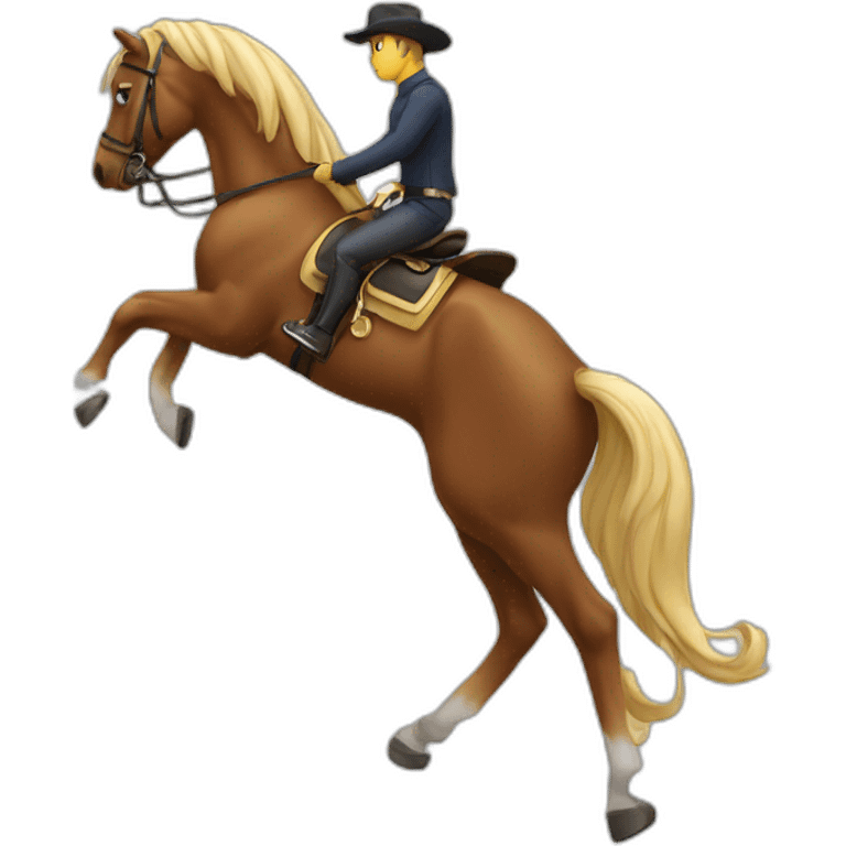 Chat sur cheval emoji