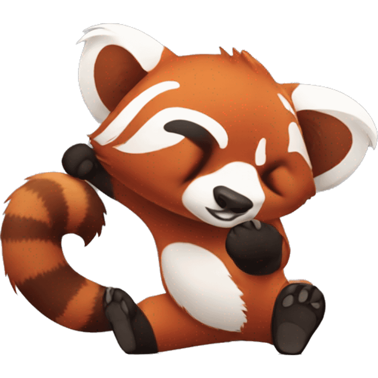 Red panda dabbing  emoji