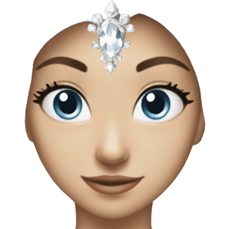 diamond crystal tiara silver emoji