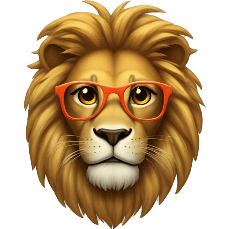 Lion whit Sunny glases  emoji