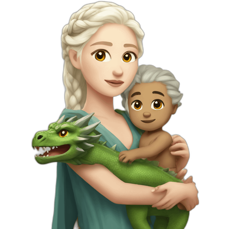 Daenerys and the baby dragon emoji