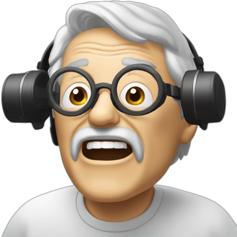 old man yells at vr headset in the cloud emoji